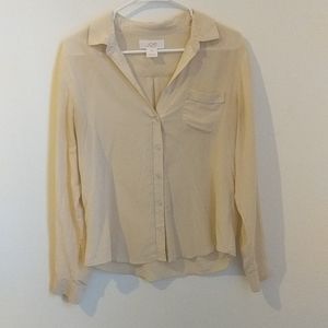 Nude Button Down Blouse